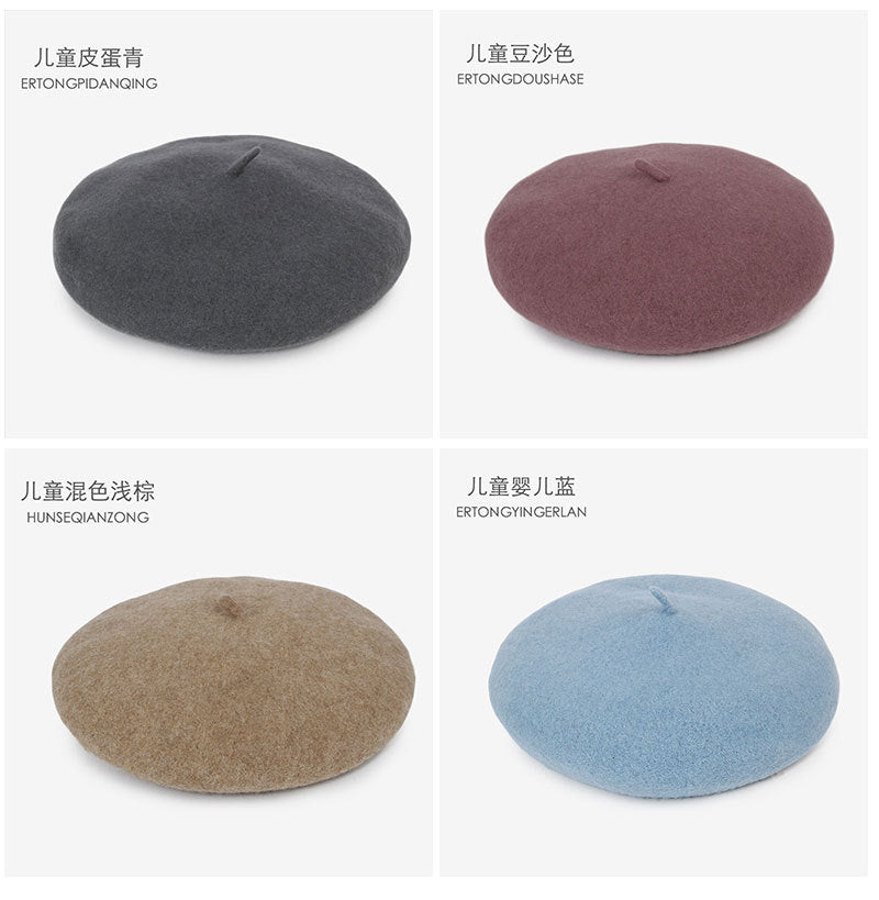Kids wool beret hat image 2
