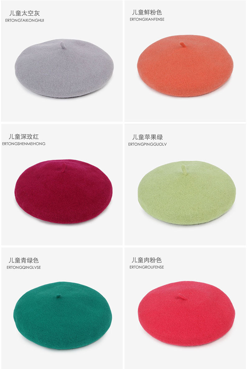 Kids wool beret hat image 3