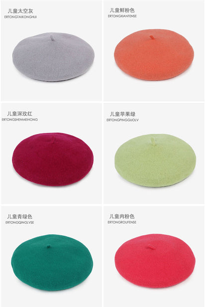 Kids wool beret hat image 3
