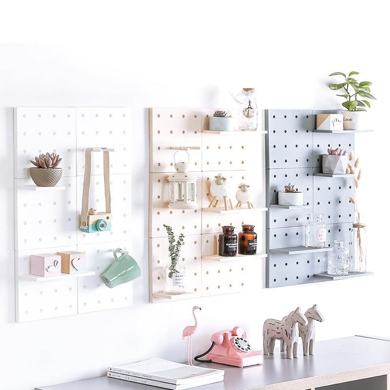 Colorful wall storage solution