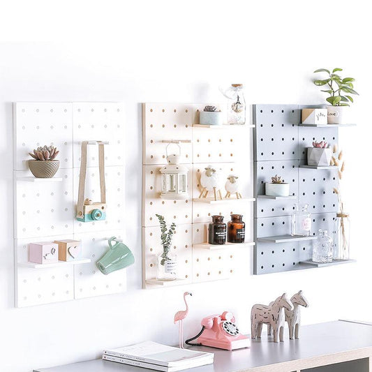 Colorful wall storage solution