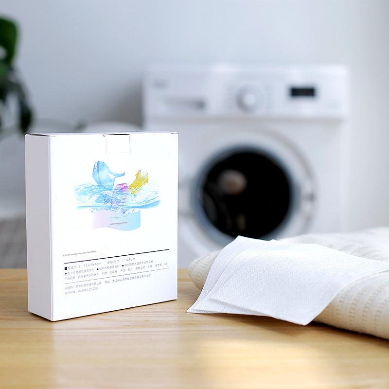Close-up of color safe laundry sheet
