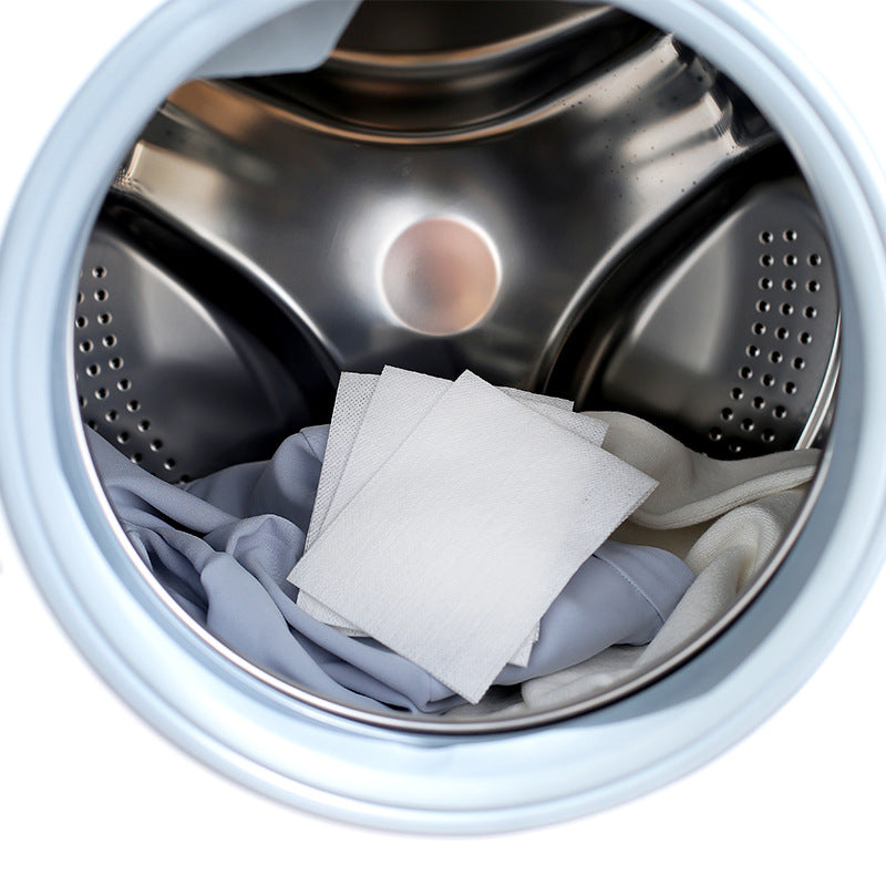 Laundry sheet in use preventing dye transfer