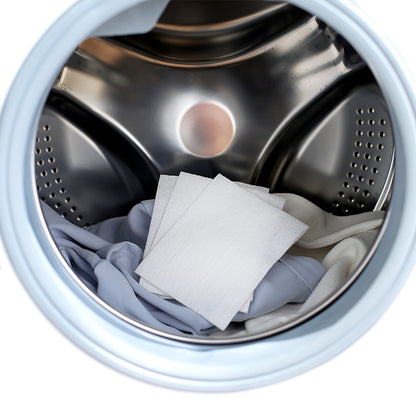 Laundry sheet in use preventing dye transfer