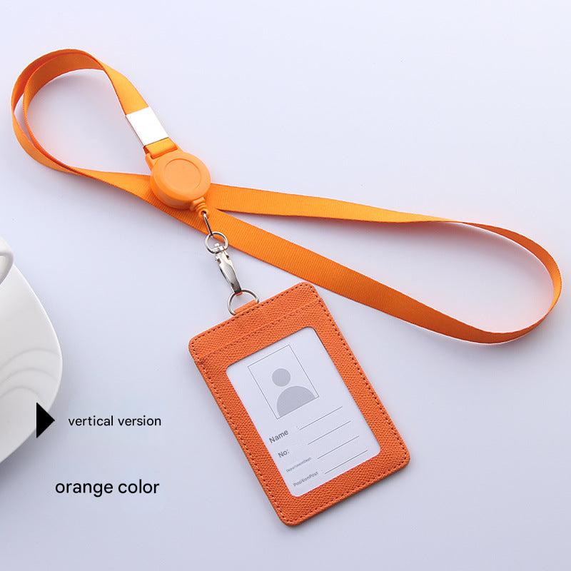 Green ID badge holder with clips