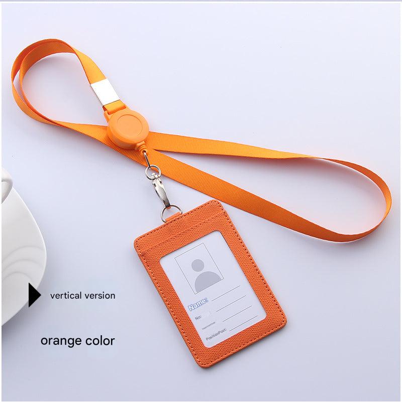 Green ID badge holder with clips