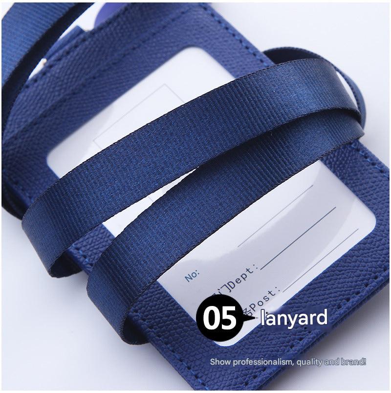 Green ID badge holder with clips