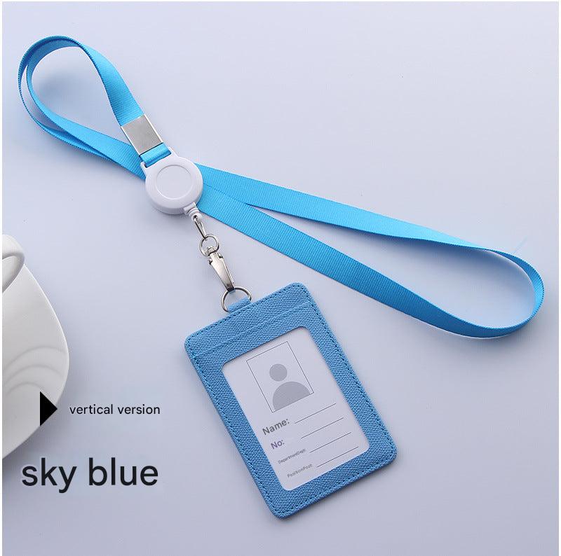 Black PU card holder on white background