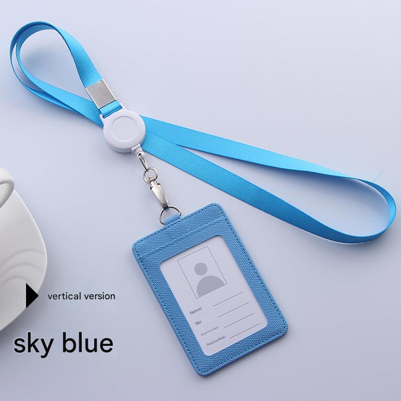 Black PU card holder on white background