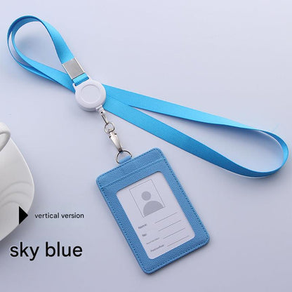 Black PU card holder on white background