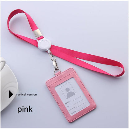 Pink retractable ID holder