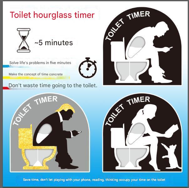 comic toilet timer for bathroom decor