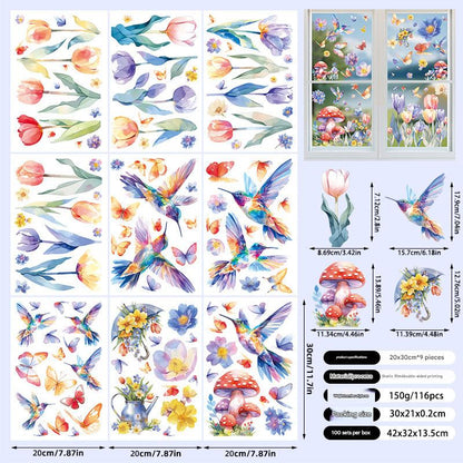Spring Floral Window Sticker Image 3