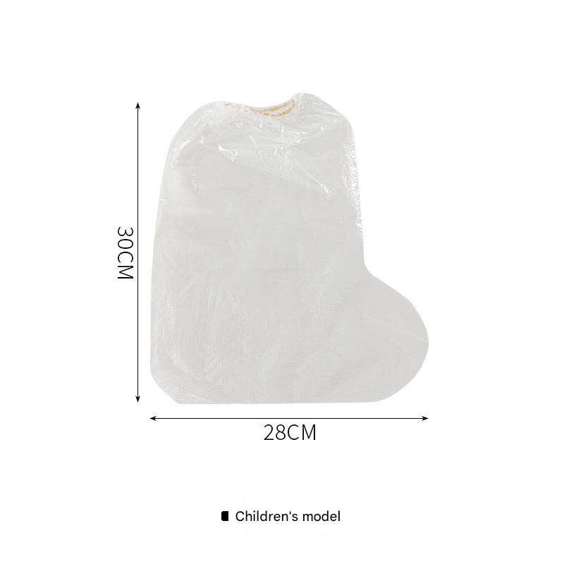 Waterproof disposable shoe cover side view
