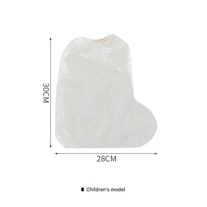 Waterproof disposable shoe cover side view