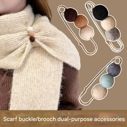 Versatile cardigan pin in use
