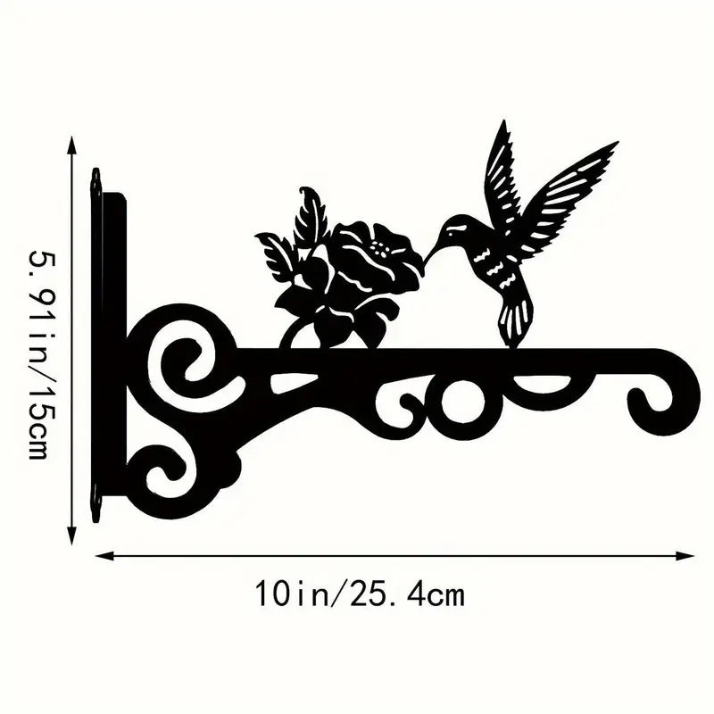 Outdoor iron flower basket for garden