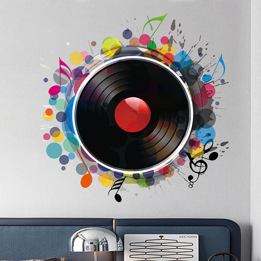 Unique record theme wall decals 6
