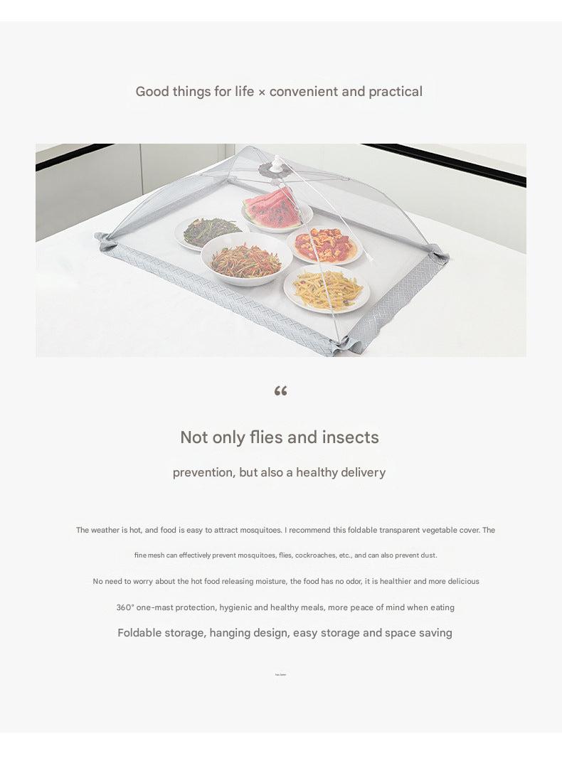 Large foldable mesh food cover for outdoor use