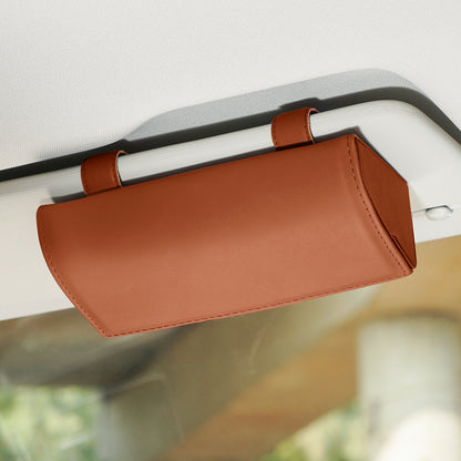Interior view of car sunglasses holder