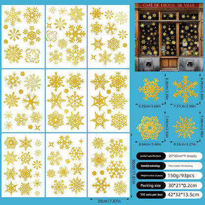 Reusable holiday decorations for glass surfaces
