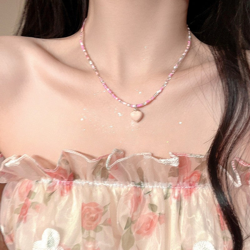 Kawaii Style Floral Necklace Details