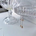 White Gold Freshwater Pearl Earrings
