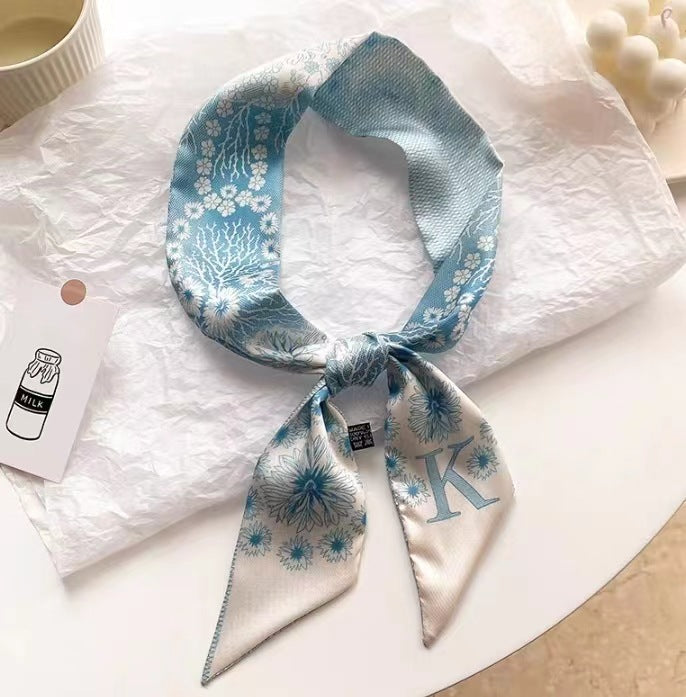 Geometric satin scarf perfect for gifts