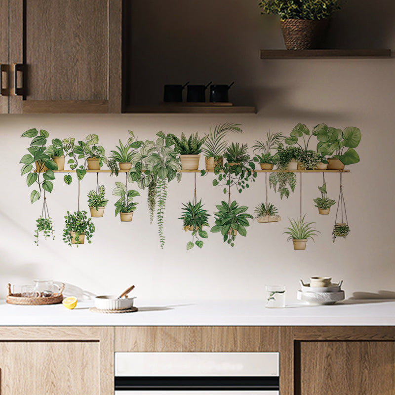 Kitchen wall decor plant sticker