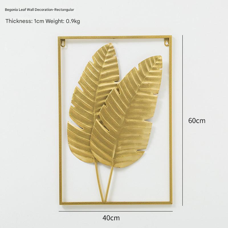 Decorative metal wall art in entryway