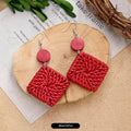 10 - Red Woven Rattan Diamond