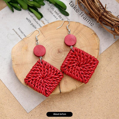 Handcrafted unique woven earrings