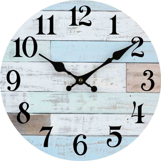 Elegant wood wall clock with clear numbers