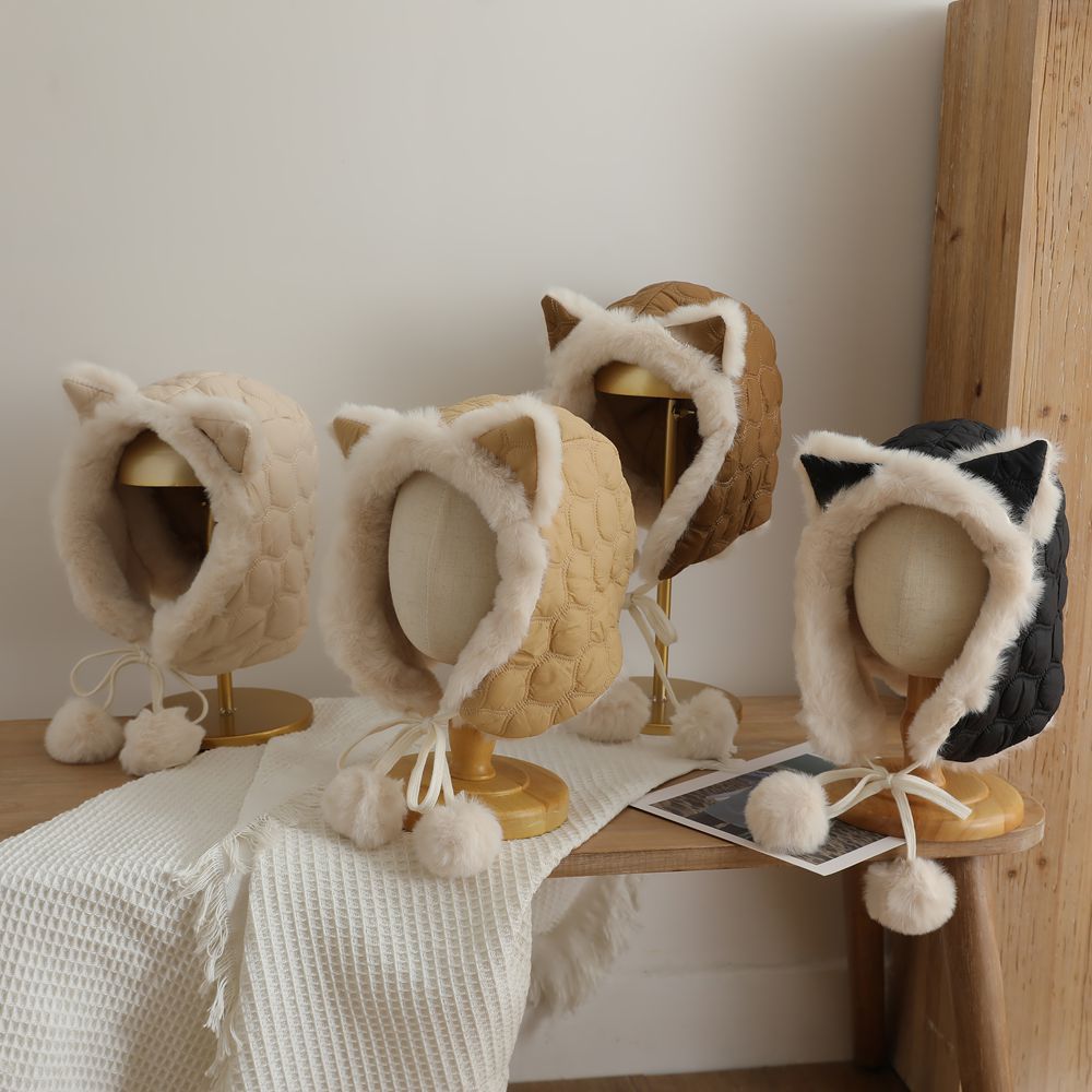 Cozy Fox Ear Plush Hat Image 3