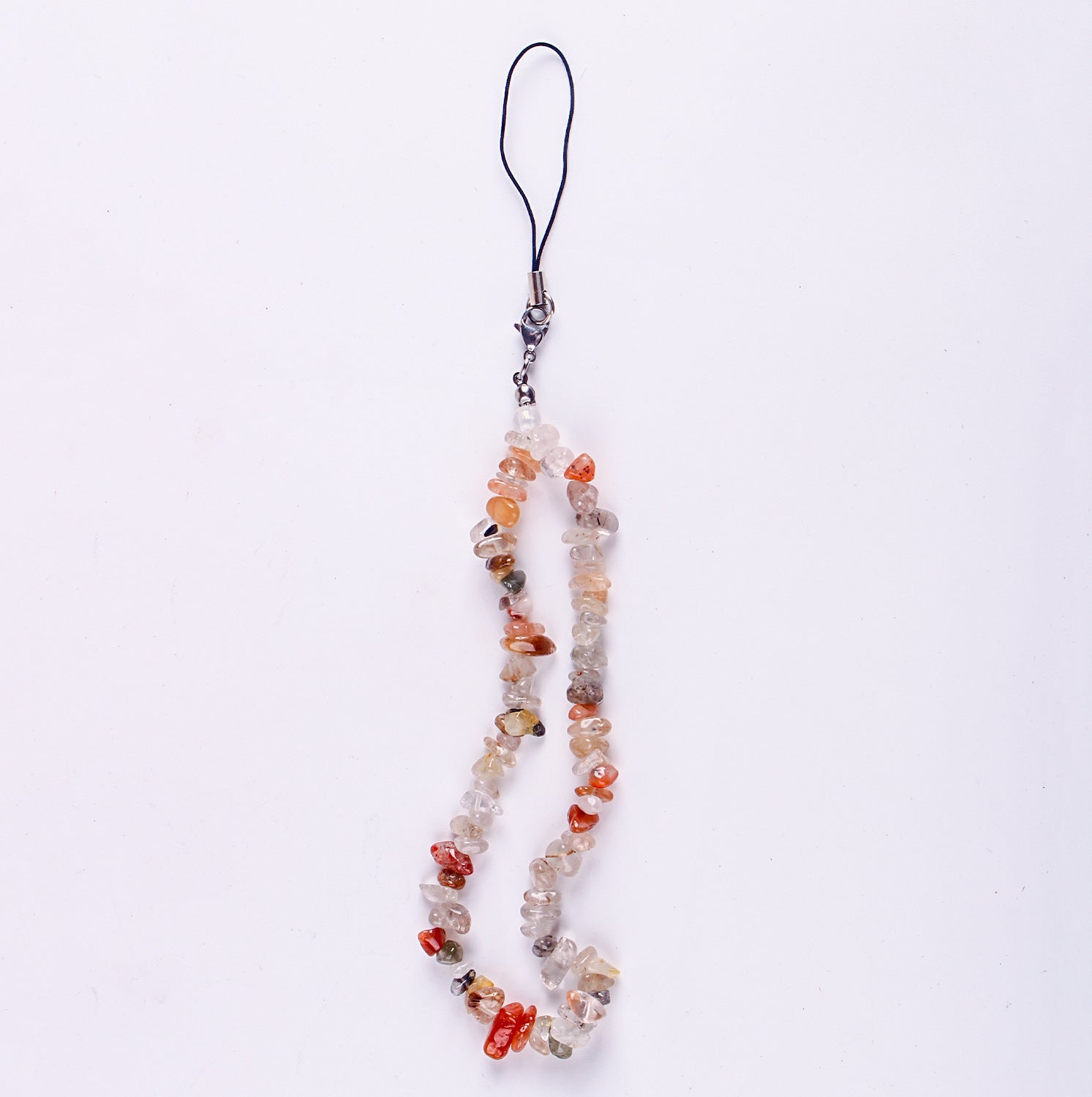 Natural Stone Phone Strap with Rose Quartz