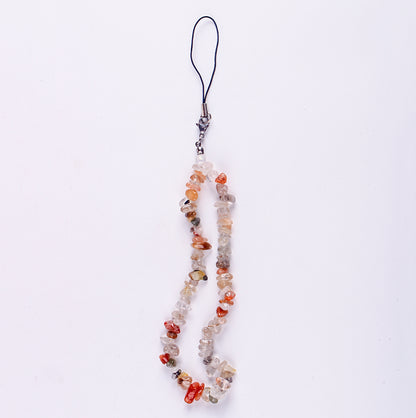 Natural Stone Phone Strap with Rose Quartz