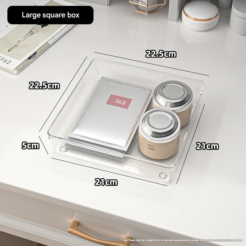 Clear cosmetic storage box