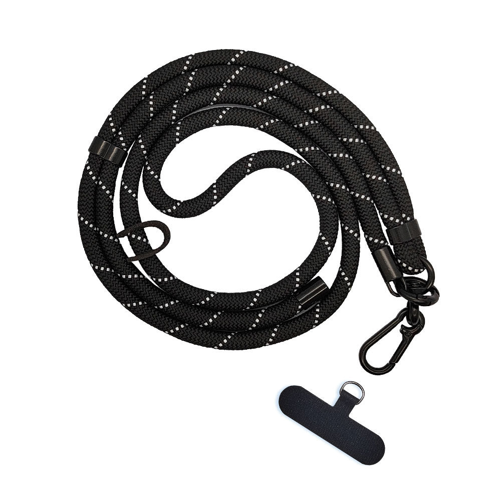Close-up of nylon phone lanyard design