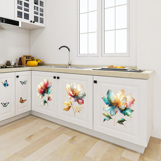 colorful floral wall sticker design 8