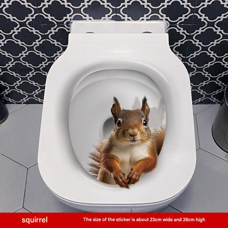 3D cat toilet sticker design 4
