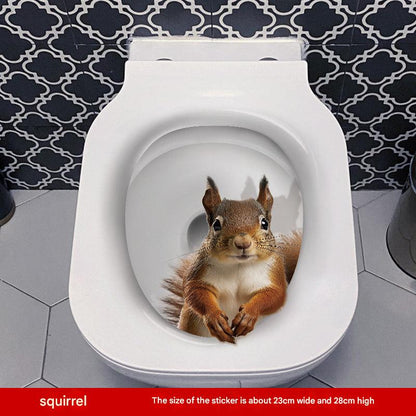 3D cat toilet sticker design 4