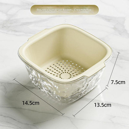Double Layer Vegetable Washing Basket Image 4