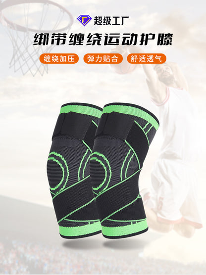Compression knee brace in bright orange
