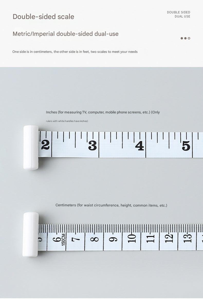 Measuring tape displayed with fitness equipment