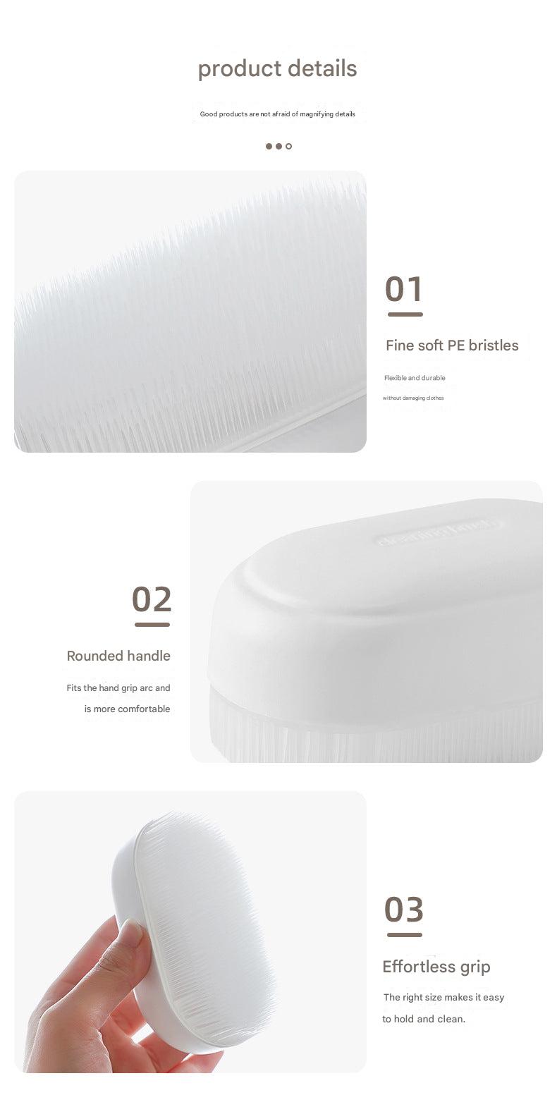 Compact laundry cleaning tool for shoe maintenance