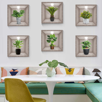 Stylish green plant wall art sticker 8