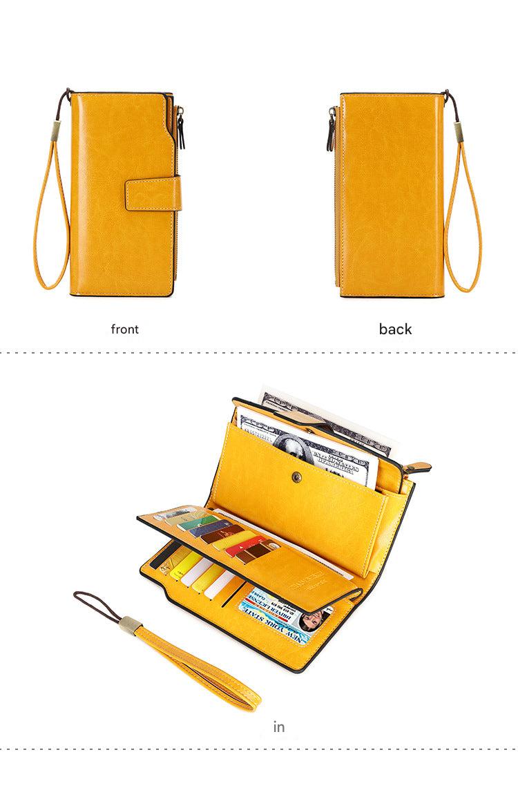 Durable long wallet with RFID protection