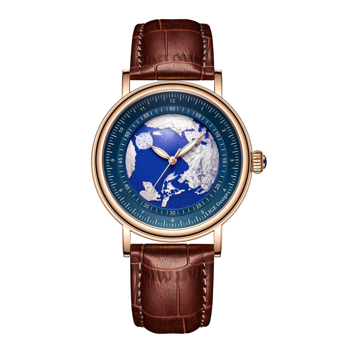 LIGE watch adjustable leather band image 4