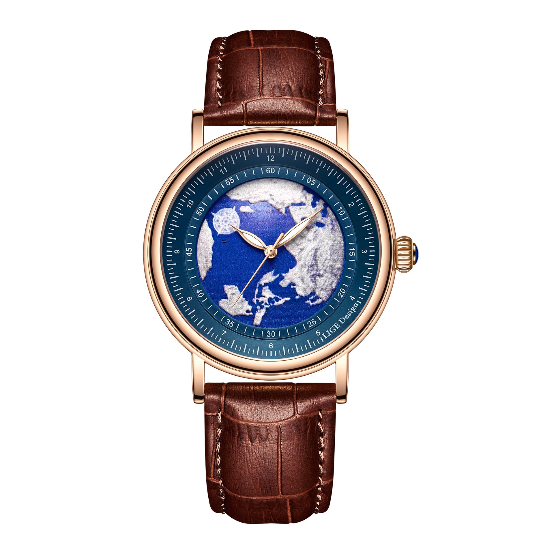 LIGE watch adjustable leather band image 4