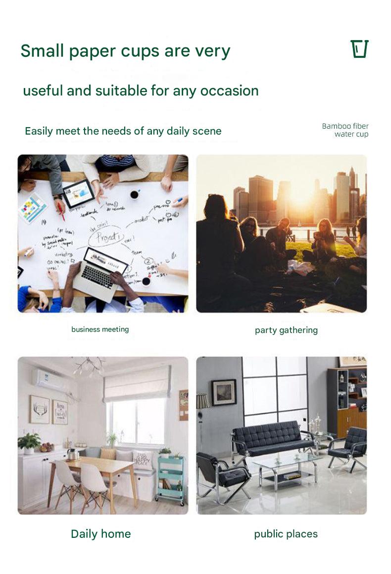 Sustainable Bamboo Fiber Disposable Cup Image 1